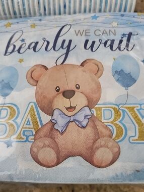 NEW We Can Bearly Wait Party Supplies For 50
